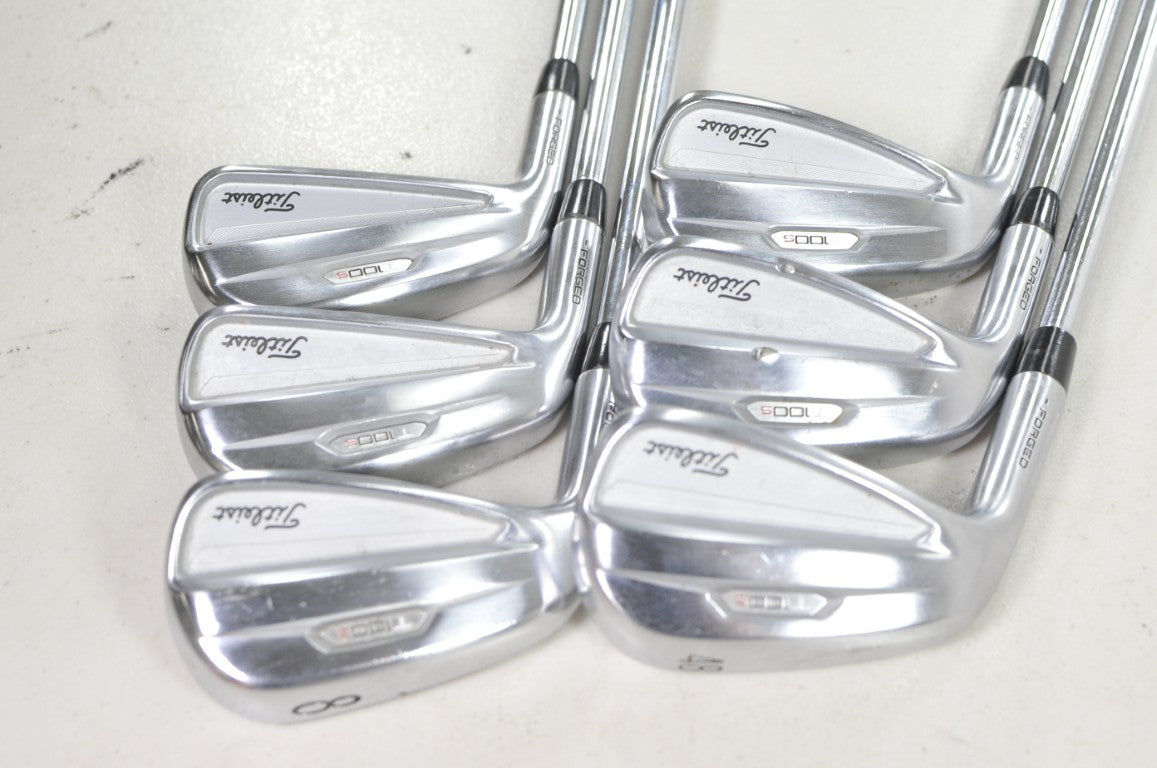 LEFT HAND Titleist T100S 2021 6-PW,48* Iron Set Stiff Flex NS Pro Steel #219493