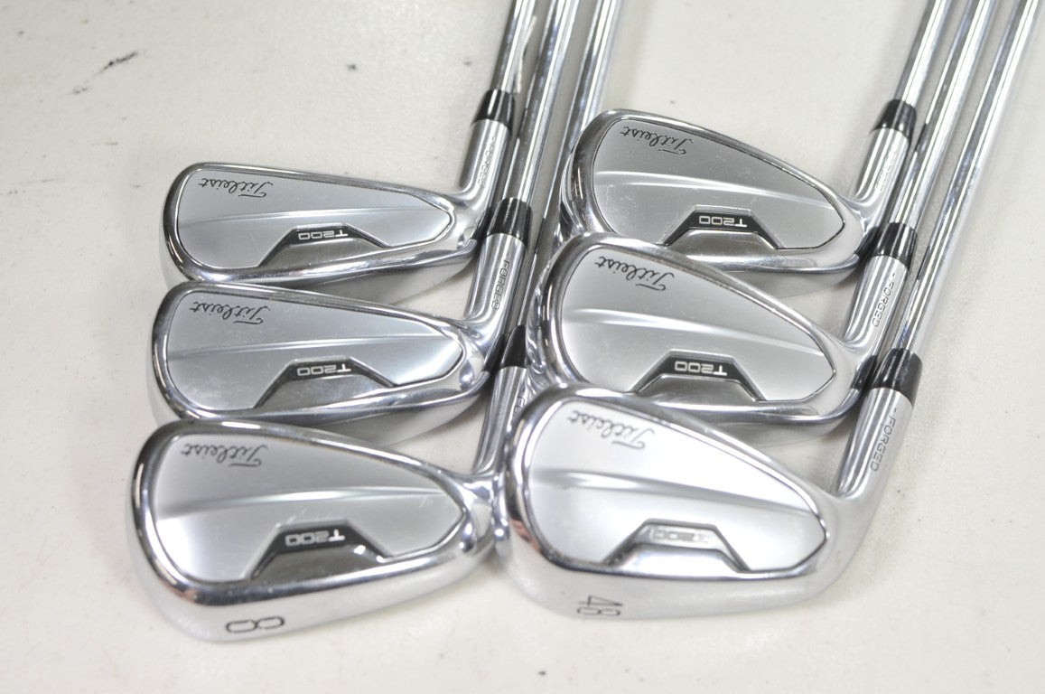 LEFT HAND Titleist T200 2021 6-PW,48* Iron Set Regular Flex NS Pro Steel #219492