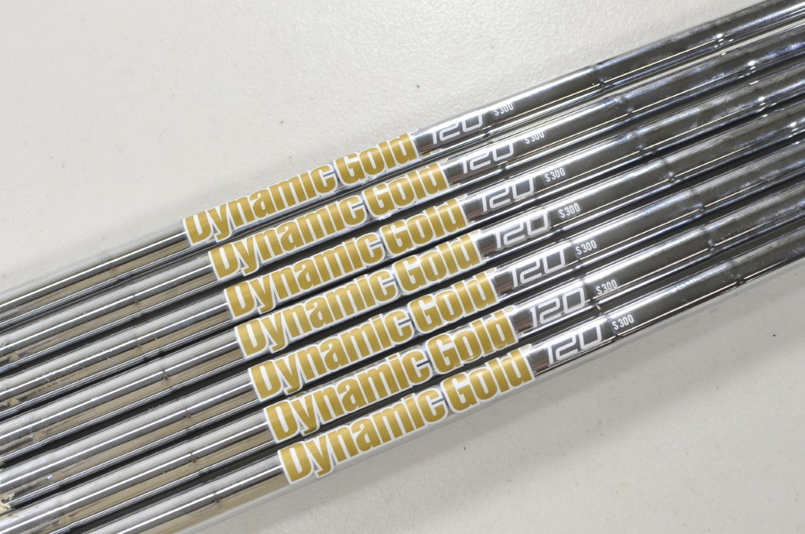 True Temper Dynamic Gold S300 Stiff Flex 7pc Iron Shaft Set .355 Steel # 217884