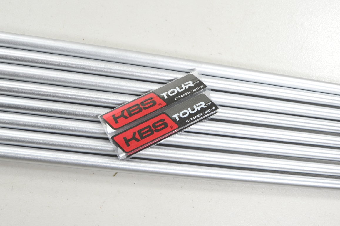 KBS C-Taper 120g Stiff Chrome 3-PW Iron Shaft Set .355 Taper Tip Steel #170628