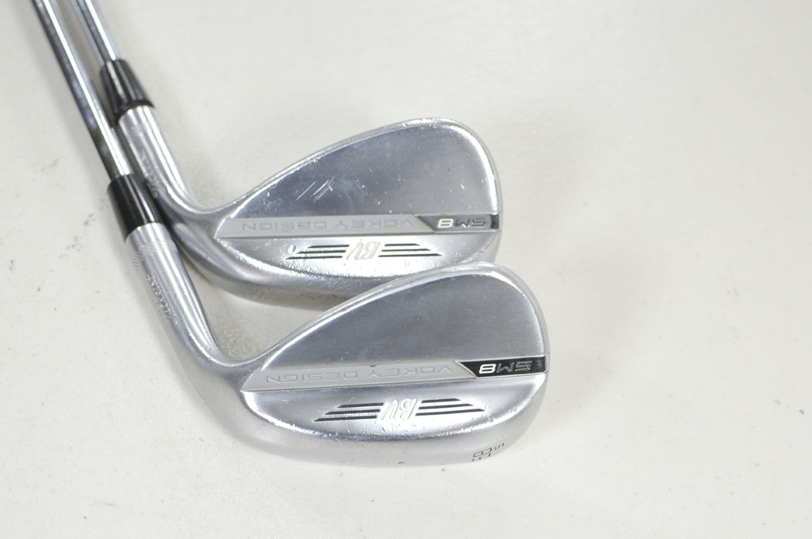 Titleist Vokey SM8 Tour Chrome 54*, 58* Wedge Set KBS Hi-Rev 2.0 Steel #219425
