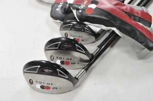 LEFT HAND Wishon EQ1 NX 3 and 5 Fairway Woods, 4 Hybrid Set Regular/Stiff 215651
