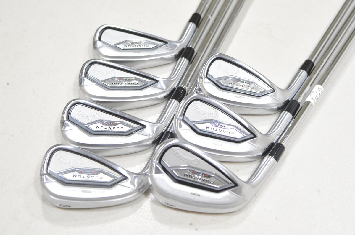 LEFT HANDED Callaway Quantum Max 5-PW,AW Iron Set Regular KBS MAX Steel #227836