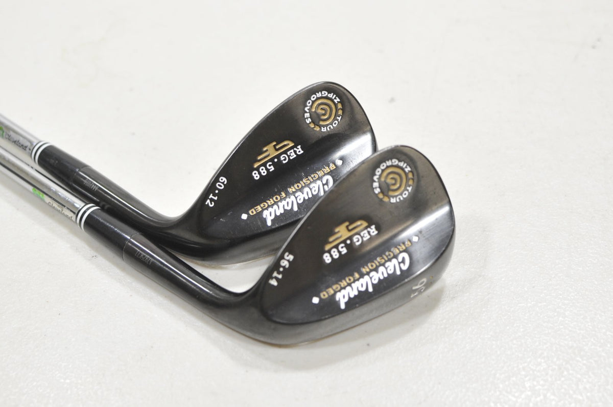 Cleveland 588 Forged Black Pearl 2012 56*, 60* Wedge Set Right TC Steel #227917
