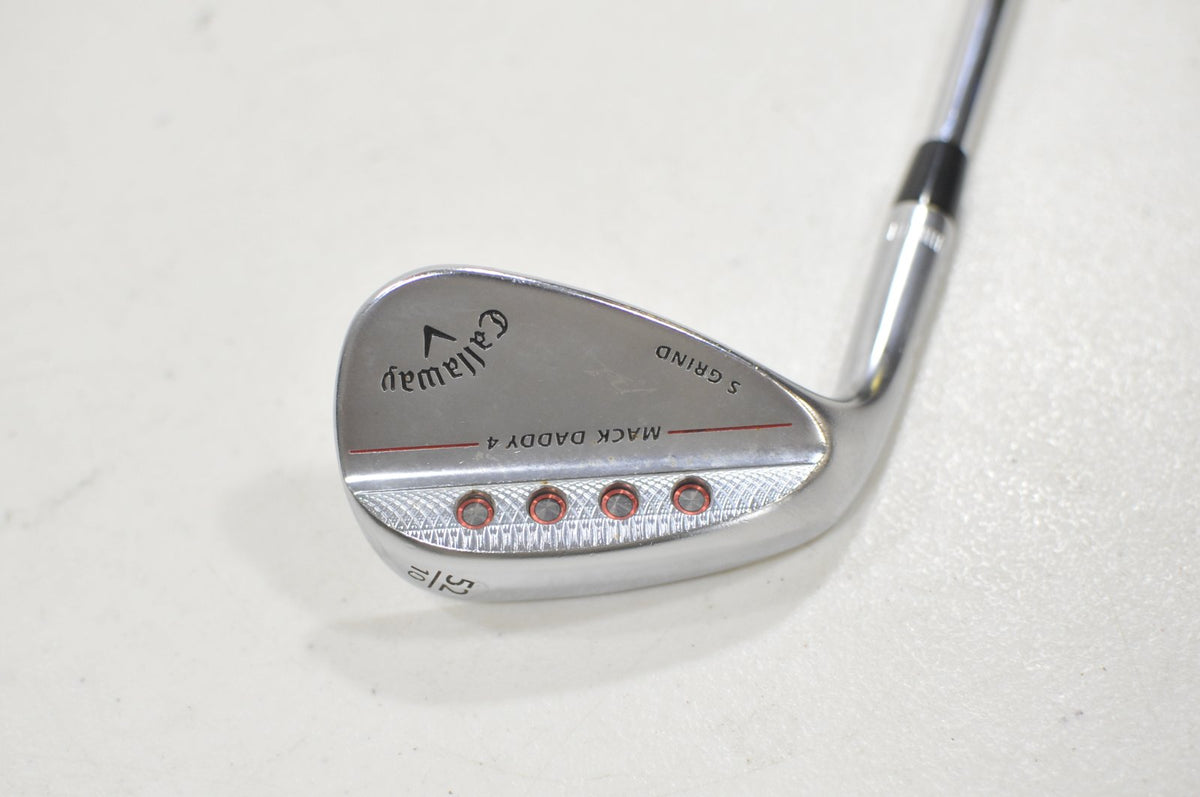 LEFT HANDED Callaway Mack Daddy 4 Chrome 52°-10S Wedge Stiff 115g Steel #230301