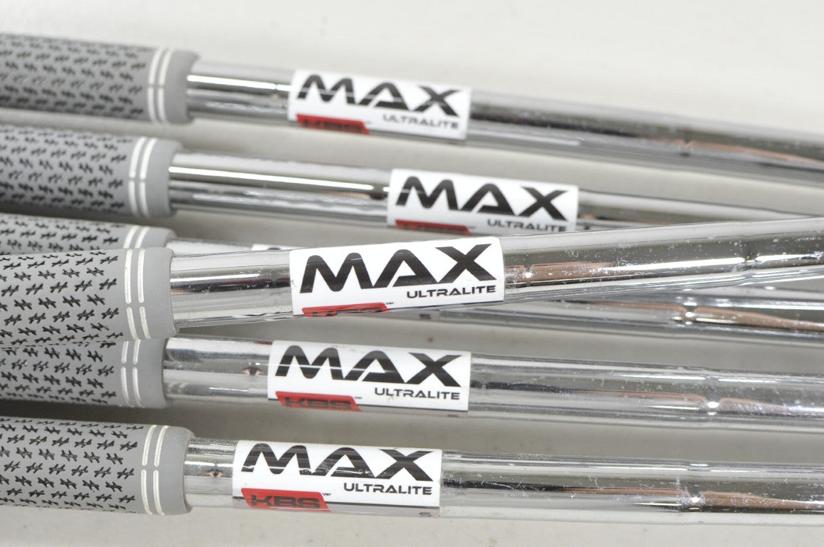 KBS MAX Ultralite Iron Stiff Flex 7pc Iron Shaft Set 5-PW,AW .370 Steel # 215148