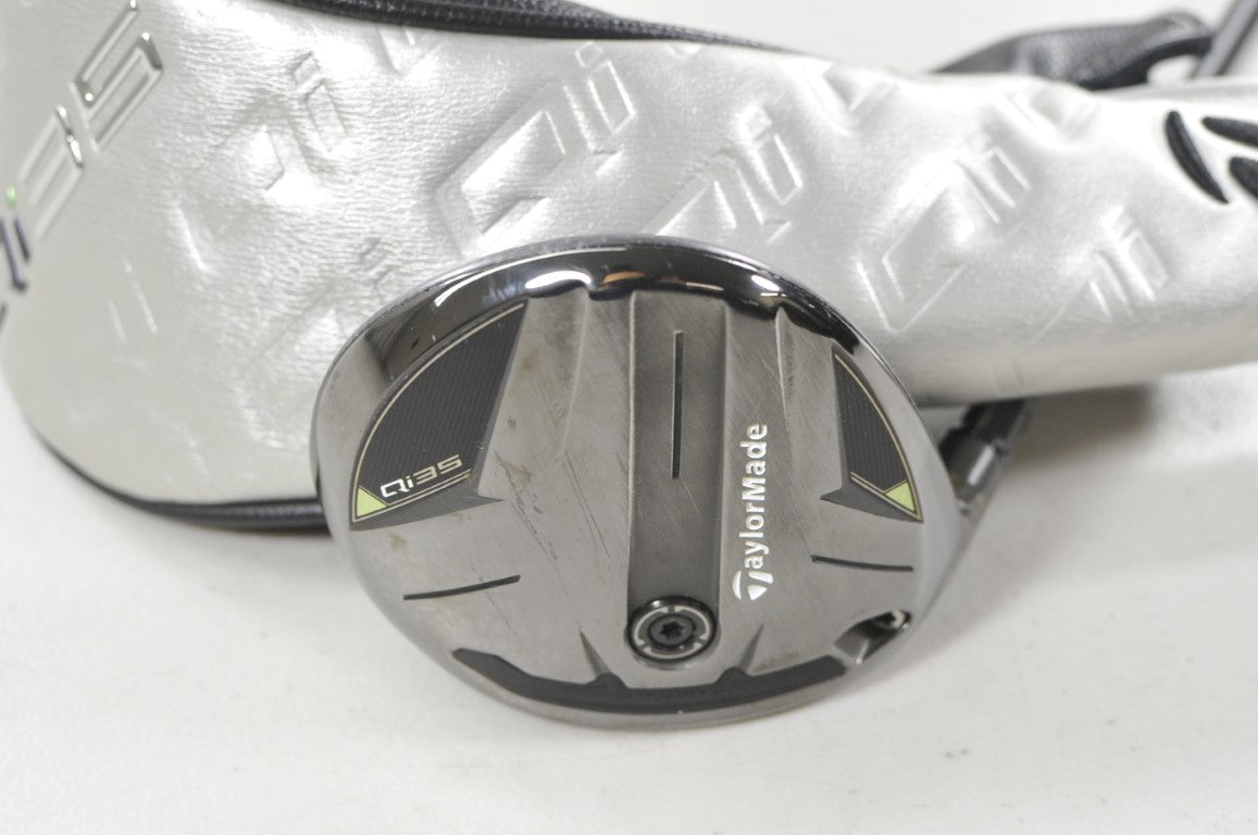 LEFT HANDED TaylorMade Qi35 3-15* Fairway Wood Stiff HZRDUS 6.0 Graphite #221495