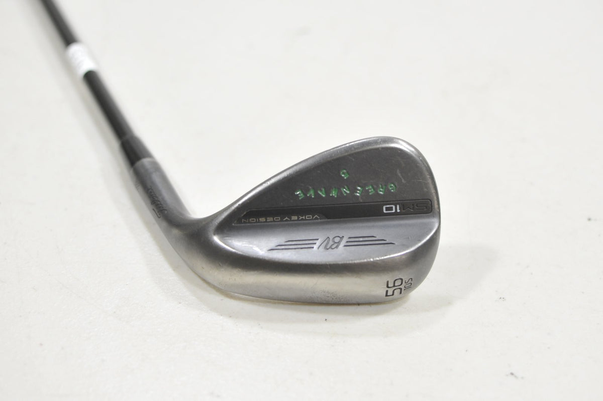 Titleist Vokey SM10 Jet Black 56°-10S Wedge Stiff RH AMT Black S300 #229329