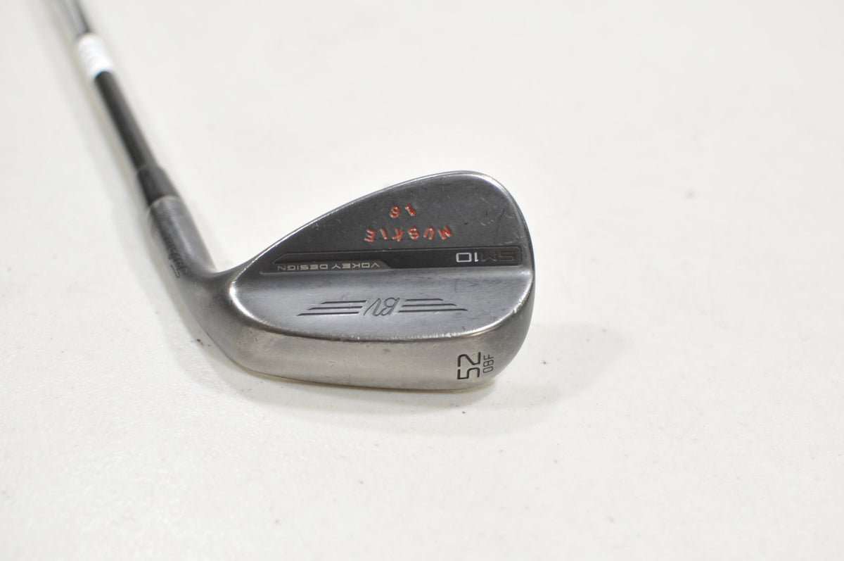 Titleist Vokey SM10 Jet Black 52°-08F Wedge Stiff RH AMT Black S300 #229330