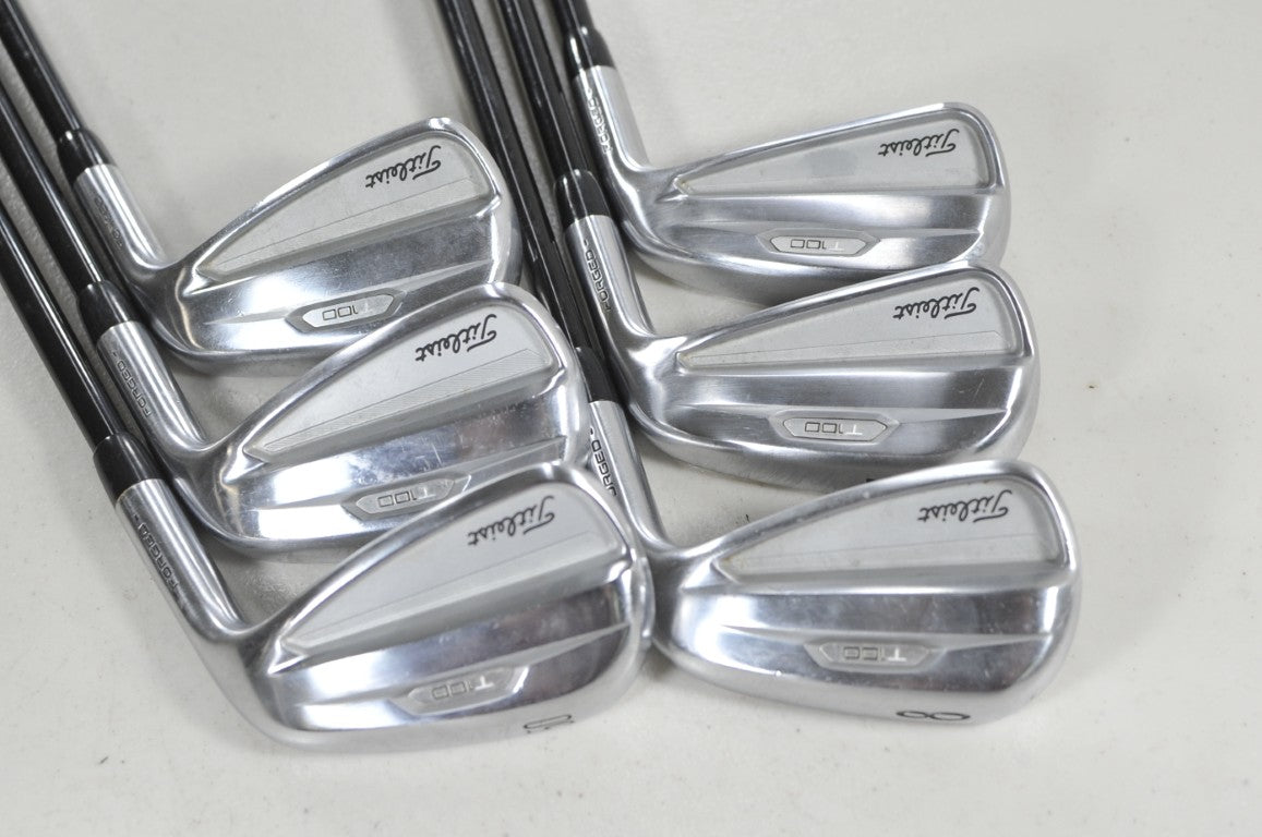 Titleist T100 2021 6-PW,50* Iron Set Stiff Flex Tensei Red AV Graphite #222607