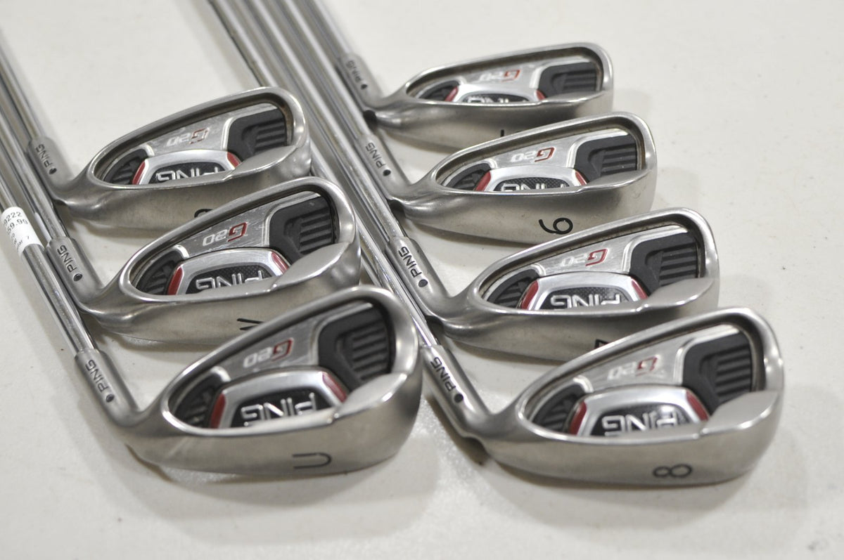 Ping G20 5-W, UW Iron Set Regular Flex Black Dot Right CFS Steel #229222