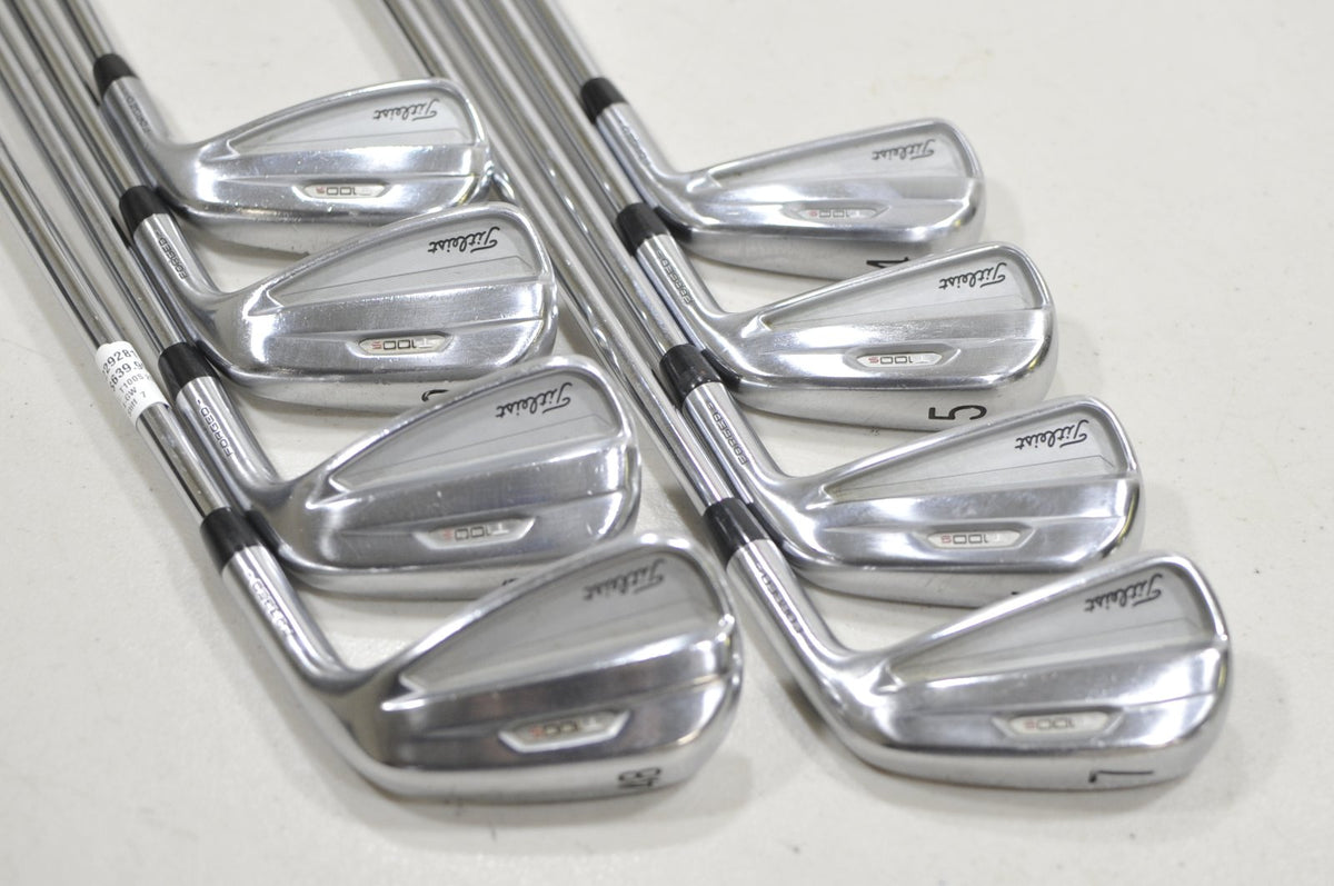 Titleist T100S 2021 4-PW, 48° Iron Set Stiff RH AMT Tour White S300 #229281