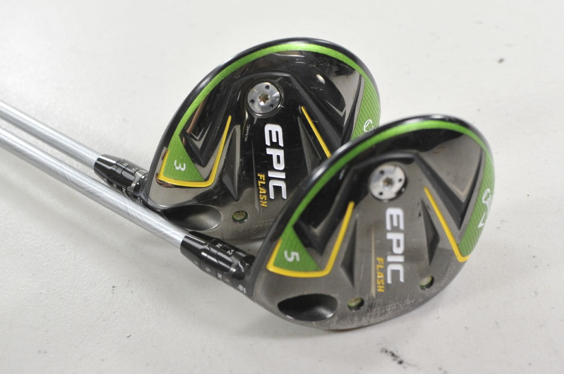 Callaway Epic Flash 3 and 5 Fairway Wood Set Regular Flex RH Graphite #219370