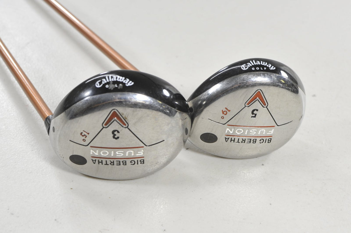 Callaway Big Bertha Fusion 3 and 5 Fairway Wood Set Ladies Flex Graphite #226238