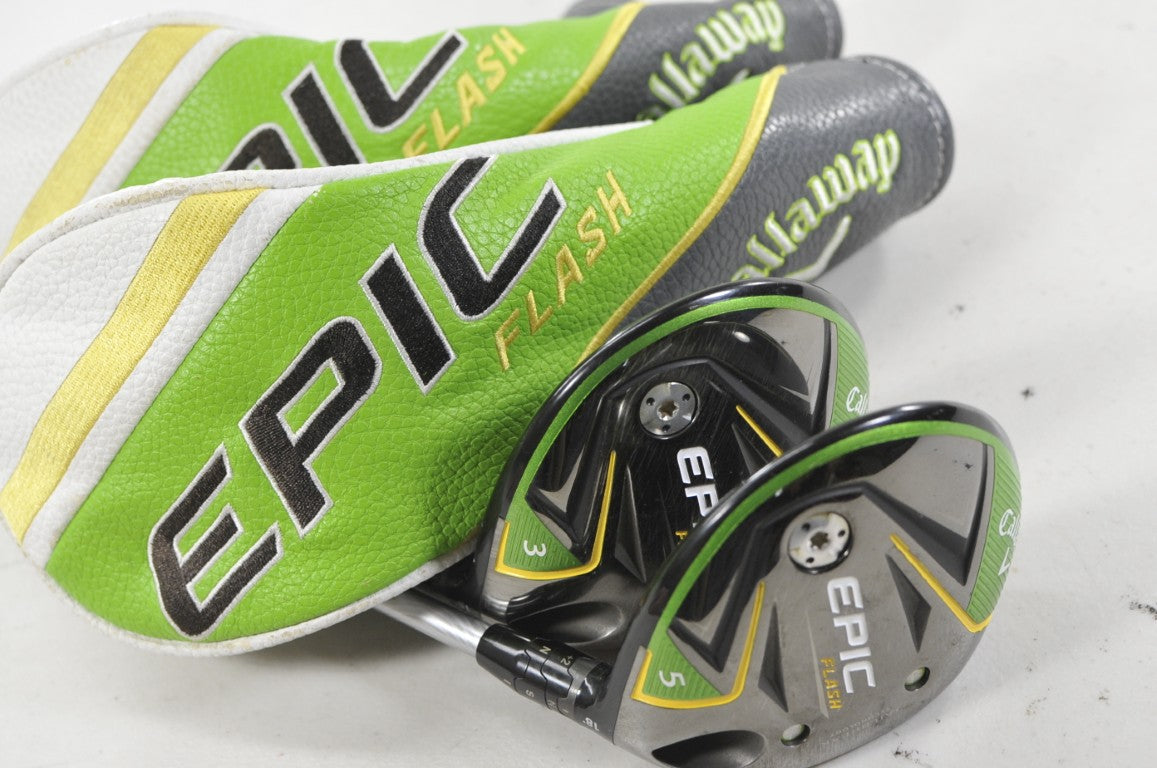 Callaway Epic Flash 3 and 5 Fairway Wood Set Regular Flex RH Graphite # 219269
