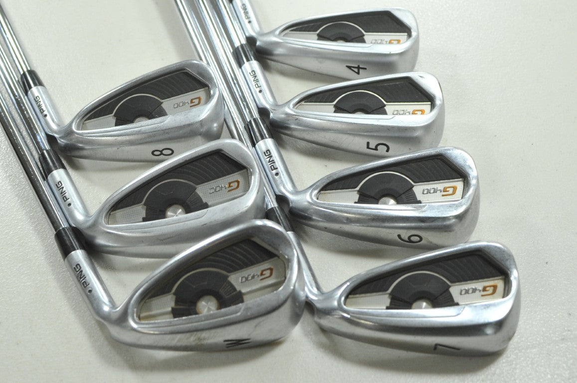 Ping G400 4-W Iron Set Stiff Flex Black Dot Right AWT 2.0 Steel  # 211065