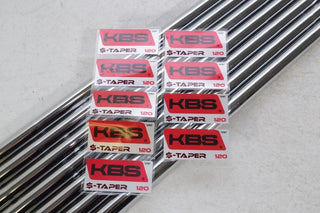 KBS $-Taper 120 Chrome Finish 4-PW Stiff Plus Stiff Flex Iron Shafts .355 169653