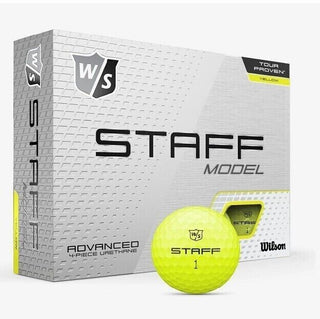 Wilson Staff Model Golf Balls - Yellow - 12 Ball Box - 1 Dozen